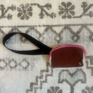 Lululemon Belt Bag - maroon and pink